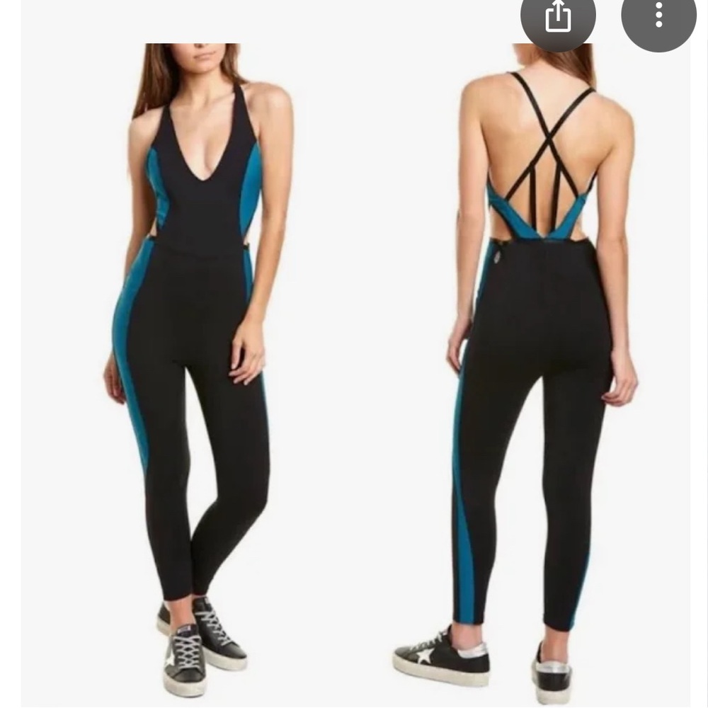 FP Movement by Free People Black and Teal Jumpsuit
